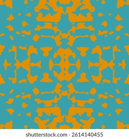 Seamless vintage pattern with an effect of attrition.  1970 Aesthetic Textures with Flowing Waves