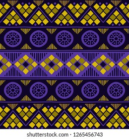 Seamless vintage pattern. Ethnic and tribal repeat background. Vector illustration.