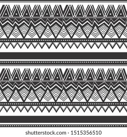 Seamless vintage pattern with Ethnic and tribal motifs. Colorful design Maori style design. Vector illustration.