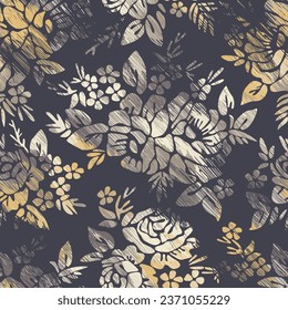 Seamless vintage pattern. Floral print.