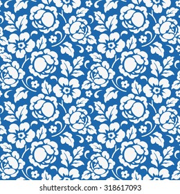 Seamless vintage pattern with flowers