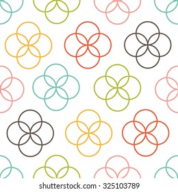 Seamless vintage pattern with flowers. Seamless pattern can be used for wallpaper, pattern fills, web page background, surface textures.