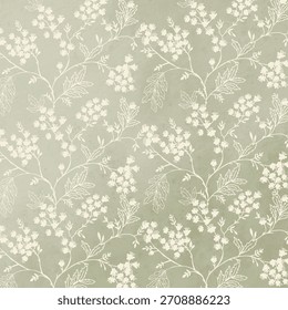 padrão vintage sem costura com design de flores