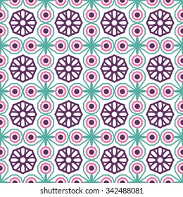 Seamless vintage pattern. Geometric abstract seamless pattern. Classic background. Vector illustration. Endless texture for wallpaper, fill, web page background, surface texture.
