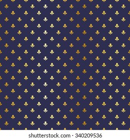 seamless vintage pattern with golden elements