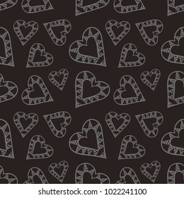 Seamless vintage pattern. Hand drawn vector illustration