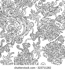 Seamless vintage pattern. Hand drawn doodle. Vector illustration