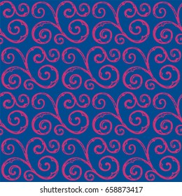 Seamless vintage pattern, hand drawn. Vector illustration