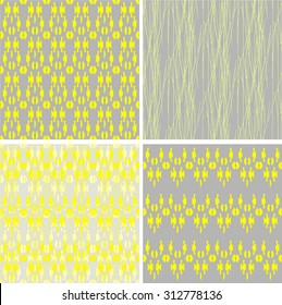 Seamless vintage pattern ikat. Abstract ethnic ikat ornament.