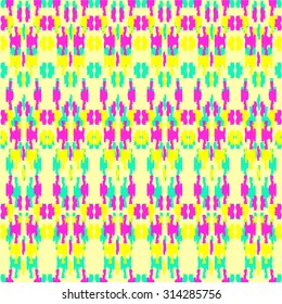 Seamless vintage pattern ikat. Tapestry with abstract ethnic ikat ornament.