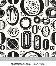 Seamless Vintage Pattern Of The Letter O