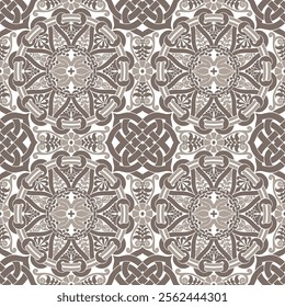 Seamless vintage pattern. Modern floral frame with antique arabesque motif. Luxurious floral frame. Beautiful decorative material that gives a sense of quality. 