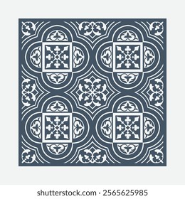 Seamless vintage pattern. Modern floral frame with antique arabesque motif. Luxurious floral frame. Beautiful decorative material that gives a sense of quality. 