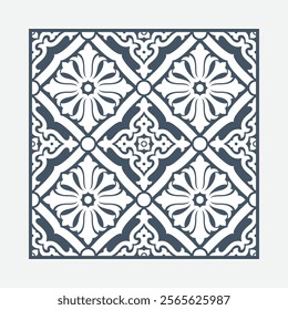 Seamless vintage pattern. Modern floral frame with antique arabesque motif. Luxurious floral frame. Beautiful decorative material that gives a sense of quality. 