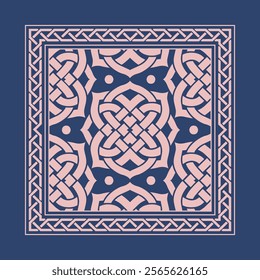 Seamless vintage pattern. Modern floral frame with antique arabesque motif. Luxurious floral frame. Beautiful decorative material that gives a sense of quality. 