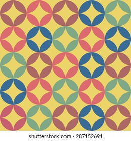 Seamless vintage pattern. Modern stylish texture. Repeating geometric shapes. Contemporary graphic design.