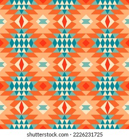 Seamless vintage pattern in native American style. Hand drawn vector background. Textile, wrapping paper trendy psychedelic print.