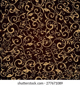 seamless vintage pattern on black background