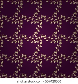 Seamless vintage pattern on dark blue background with golden elements. Christmas, snowflake, new year. Radial gradient shape.