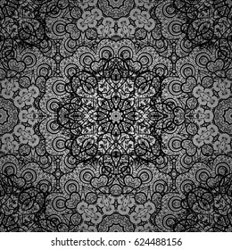 Seamless vintage pattern on gray background 