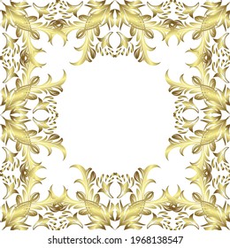 Nahtlose Vintage-Muster auf weißen, neutralen und gelben Farben mit goldenen Elementen. Weihnachten, Schneeflocken, neues Jahr 2019.