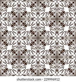 Seamless vintage pattern on white