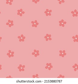 Seamless vintage pattern. Pink flowers . Light pink background. vector texture. fashionable print for textiles, wallpaper and packaging.