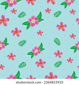 Seamless vintage pattern. pink flowers . green leaf background. vector texture. fashionable print for textiles, wallpaper and packaging.