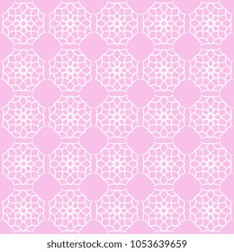 Seamless vintage pattern with quatrefoils. Seamless vector background.