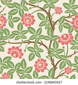 Seamless vintage pattern with roses