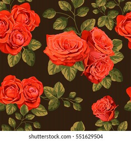 Seamless vintage pattern with roses,