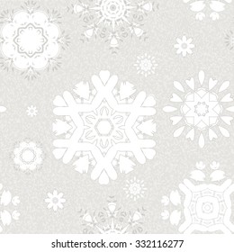seamless vintage pattern from snowflakes. 10 eps