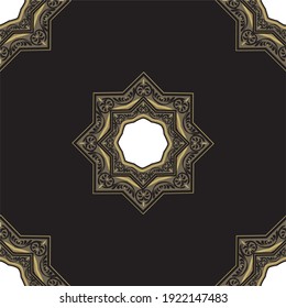 Seamless vintage pattern with star ornaments
