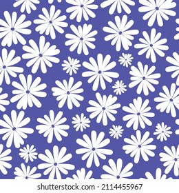 
Seamless vintage pattern. White flowers . Lilac background. vector texture. fashionable print for textiles, wallpaper and packaging.