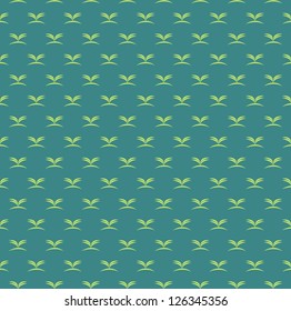 Seamless vintage plant pattern background