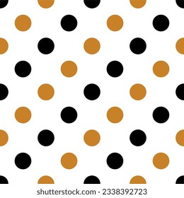 Seamless vintage polka dot pattern. Vector Illustration