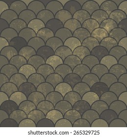 Seamless Vintage Rhombus Pattern. With Grunge Textured Background.
