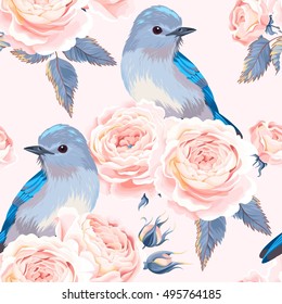 Seamless vintage roses