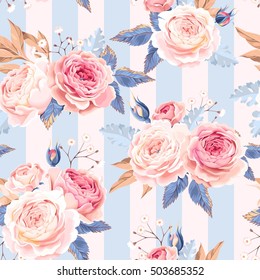 Seamless vintage roses