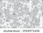 Seamless vintage rug with an effect of attrition. Damask carpet. Hand drawn seamless abstract pattern with eastern motifs. vector illustration