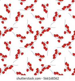 Seamless vintage spring pattern with beautiful physalis, Design for International Women Day, March 8, wedding, Easter, Mother s Day, Valentine day or other holidays