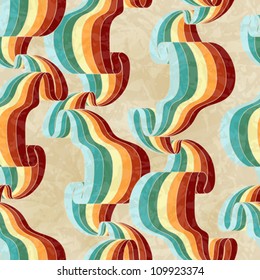 Seamless vintage stripes pattern on paper texture.