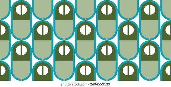 Seamless vintage style geometric pattern. Vector Illustration.