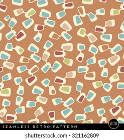 seamless vintage style pattern with connected rectangular shapes