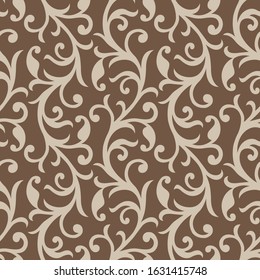 Seamless vintage swirly floral pattern