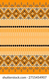 Padrão geométrico tribal vintage contínuo com ornamento étnico listrado de ouro para design têxtil e papel de parede