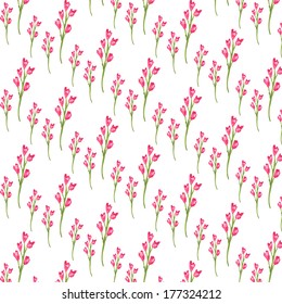 Seamless vintage tropical flower pattern vector