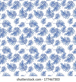 Seamless vintage tropical flower pattern vector