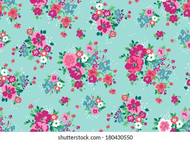 seamless vintage tropical flower pattern vector