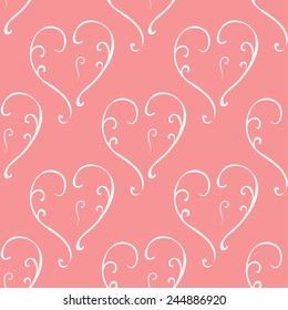 Seamless with vintage Valentines Day pattern. Vector illustration
